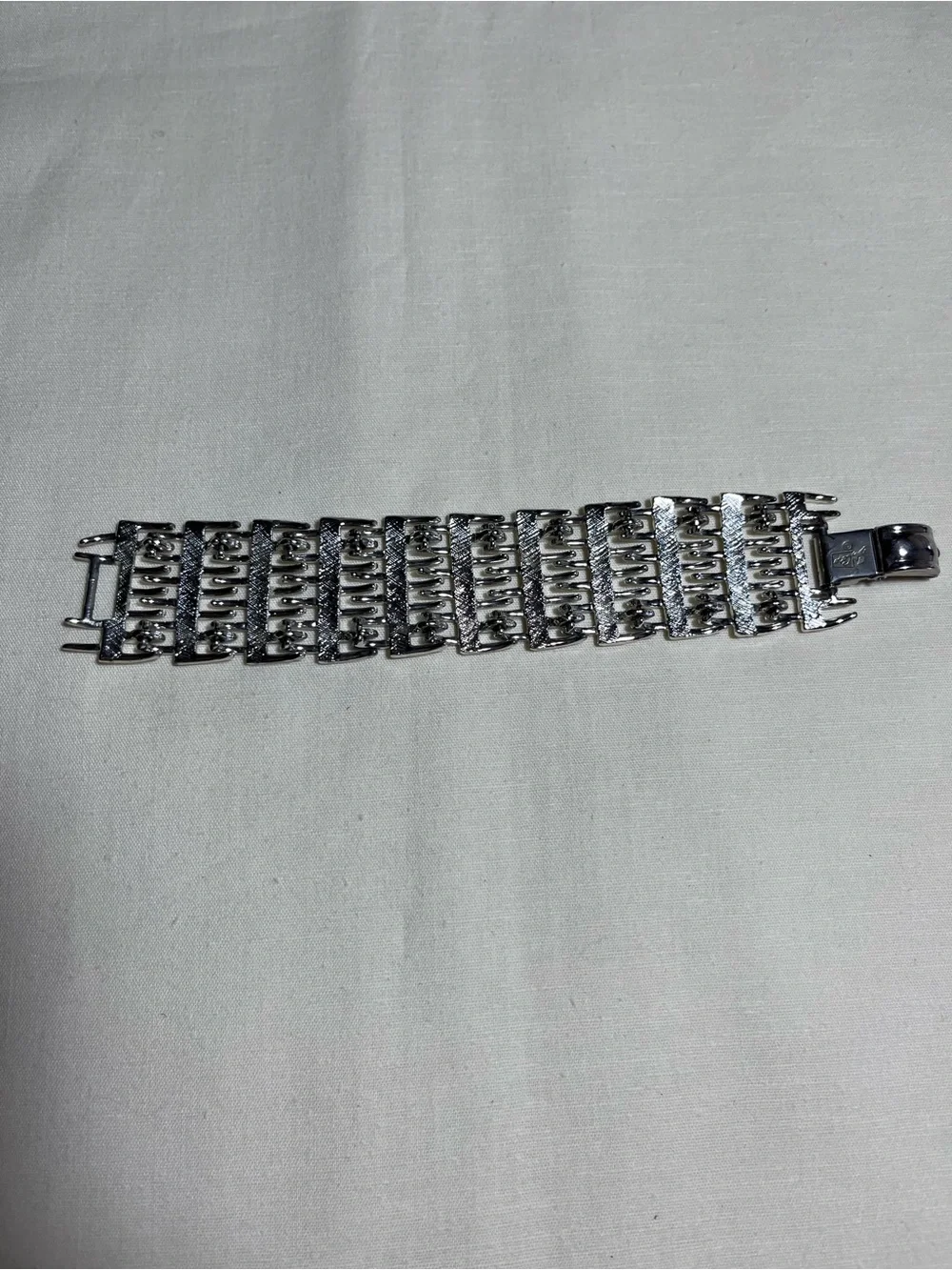 Coro Pegasus Vintage 40’s-50’s Silver-Tone Panel Bracelet